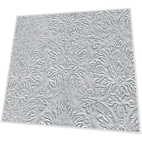 Napkins embossed - Moments Ornament silver