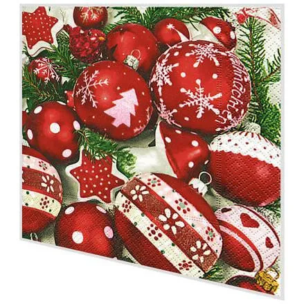 Servietten - Kugeln mit weiß