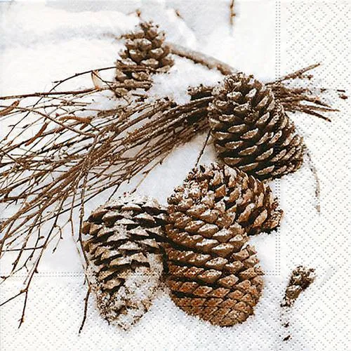 Napkins - Cones in snow