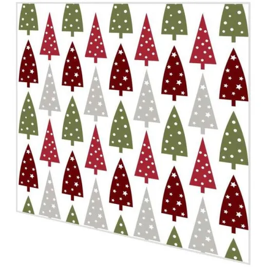 Servietten - Bäume in einer Reihe