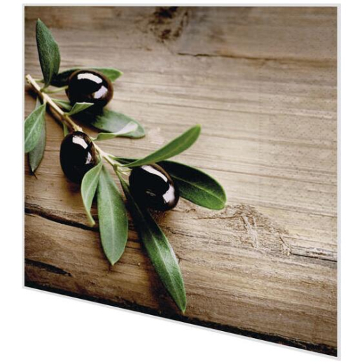 Napkins - Olives on a wood