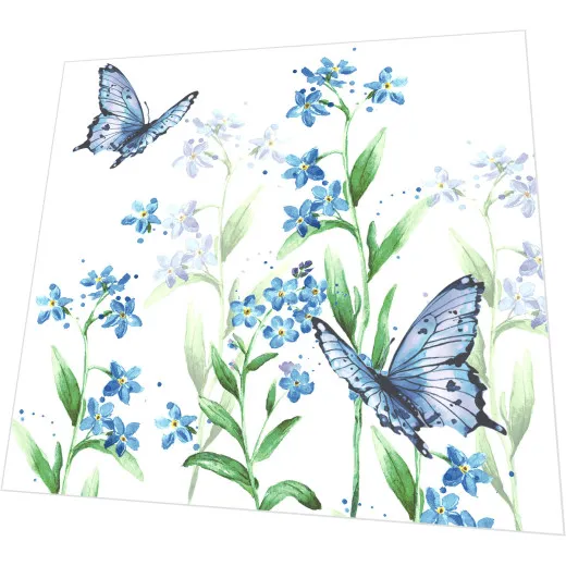 Servietten - Azurblaue Blüte