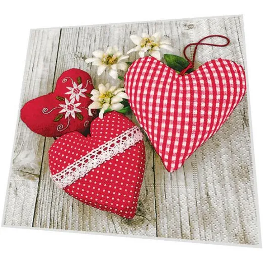 Servietten - Bayerische Herzen