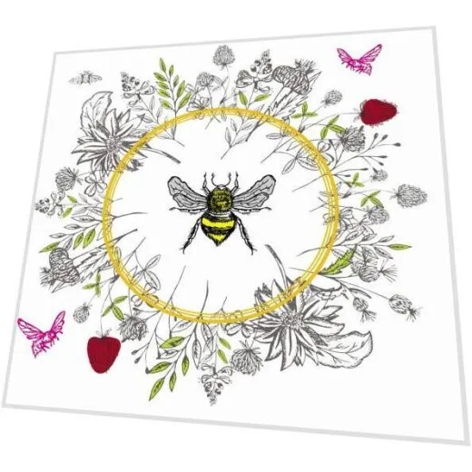 Servietten - Biene und Blumen