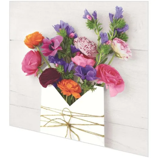 Servietten - Blühender Brief