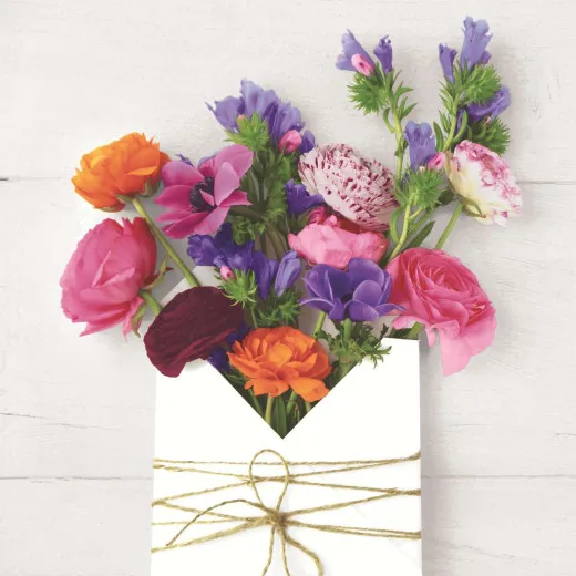 Napkins - Blooming letter