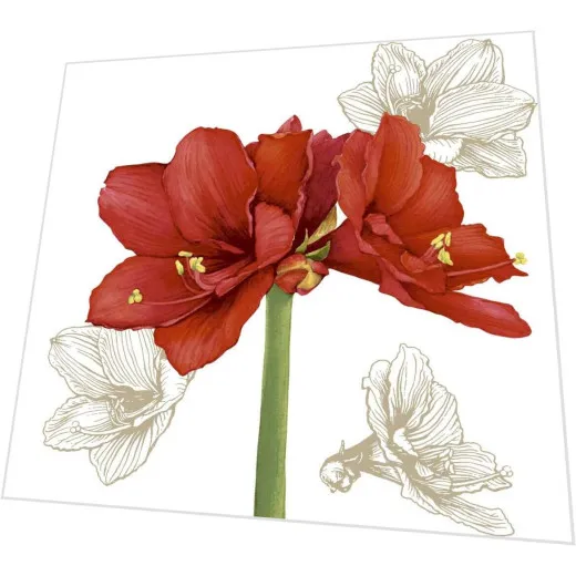 Servietten - Blüte Rot