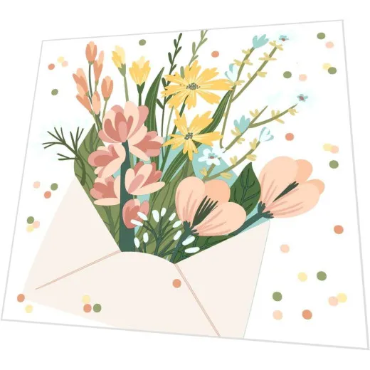 Servietten - Blumen-Botschaft