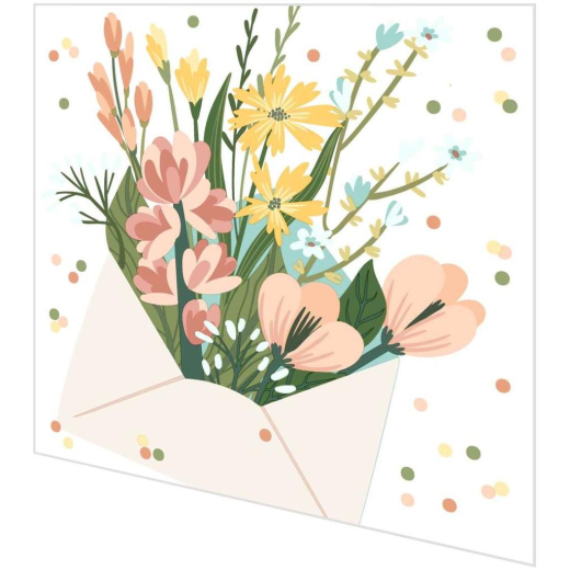 Servietten - Blumen-Botschaft