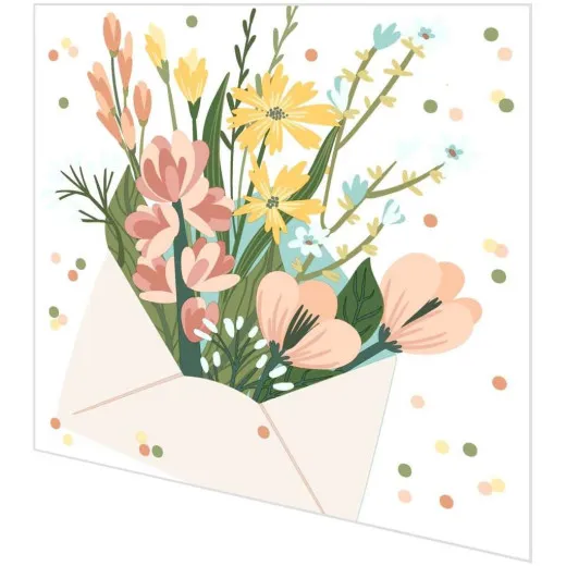 Servietten - Blumen-Botschaft