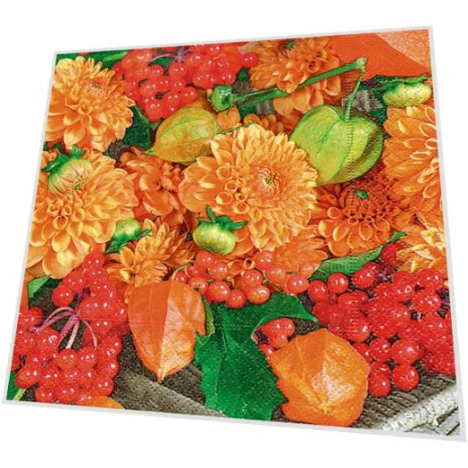 Servietten - Blumen und Früchte