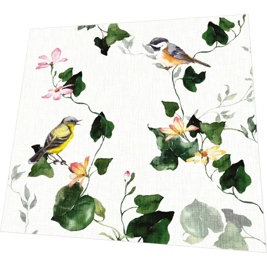 Servietten - Weinrebe mit Vögeln