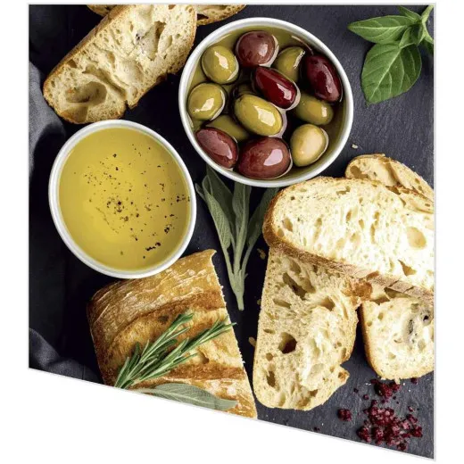 Servietten - Brot und Oliven