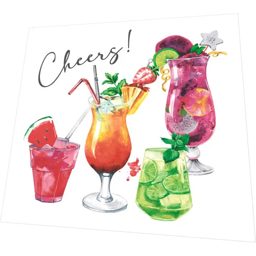 Servietten - Bunte Cocktails