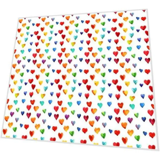 Servietten - Bunte Herzchen