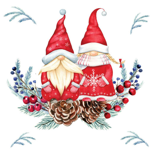 Napkins - Tomte couple
