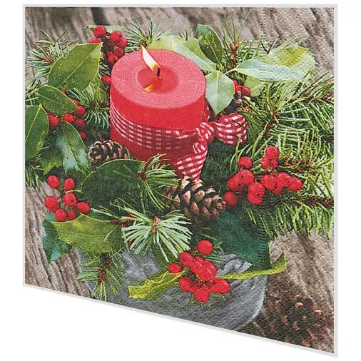 Servietten - Die erste Kerze