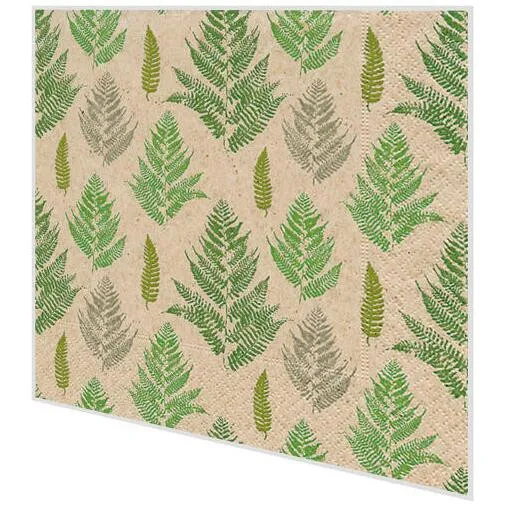 Servietten - Farnmuster - 100% Recycling