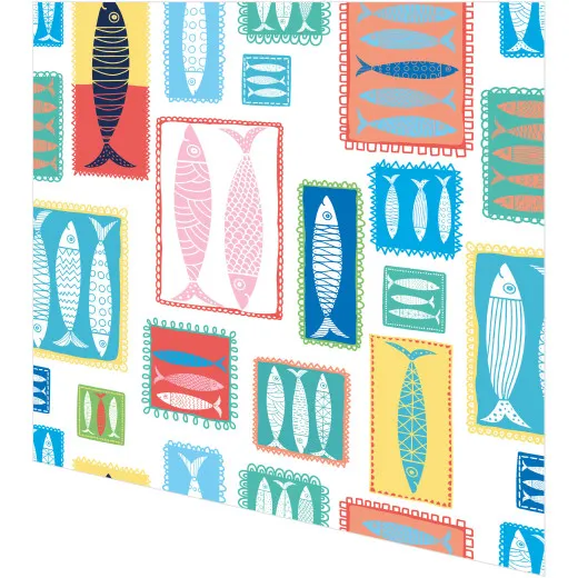 Servietten - Fischmuster - Retro-Fisch