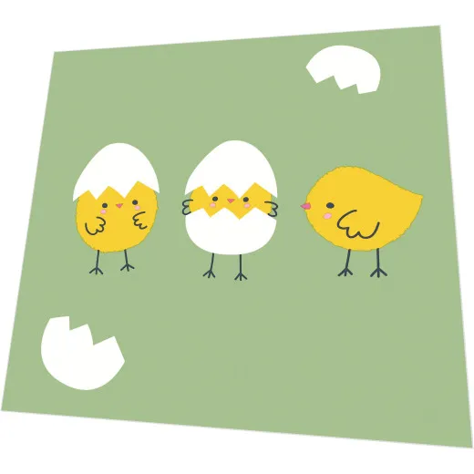 Servietten - Fröhliche Küken