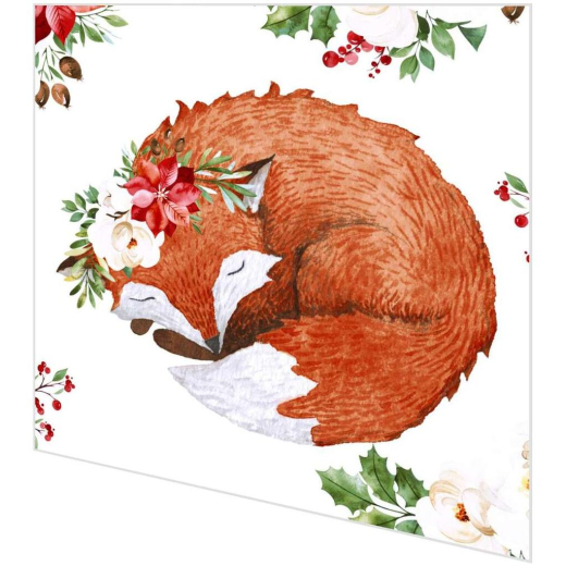 Servietten - Fuchs mit Blumen
