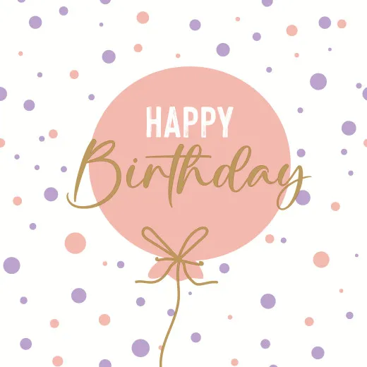 Napkins - B-day ballon pink