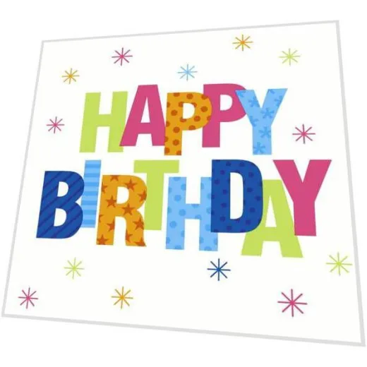 Servietten - Geburtstagssterne