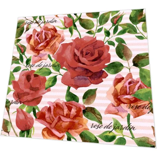 Servietten - Gemalte Rosen