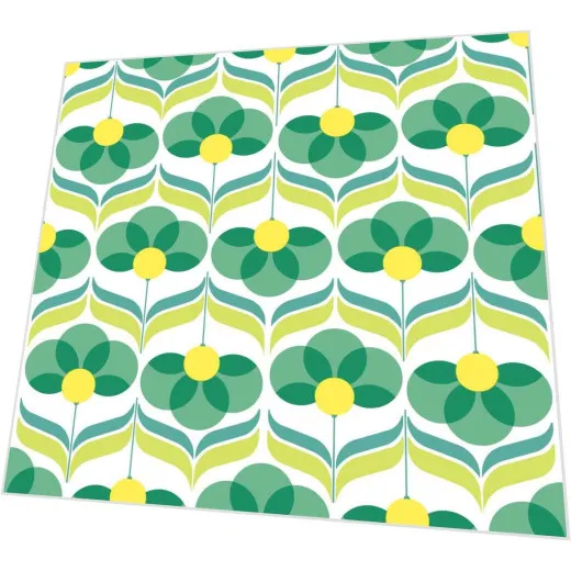 Servietten - Geo-Blumen Grün