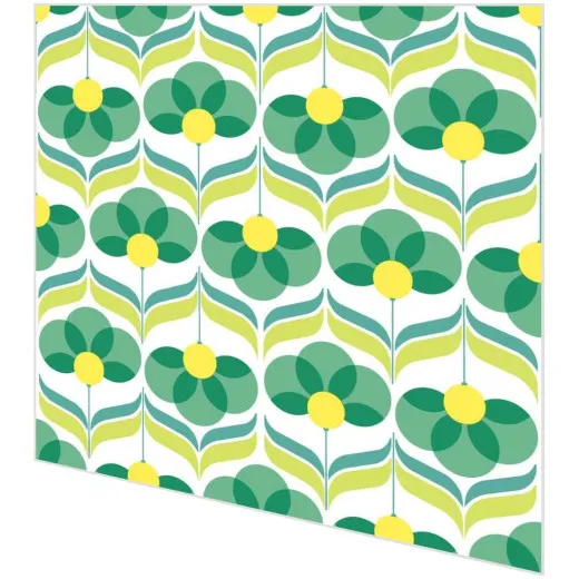 Servietten - Geo-Blumen Grün