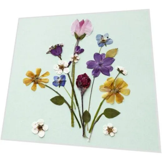 Servietten - Gepresste Blumen