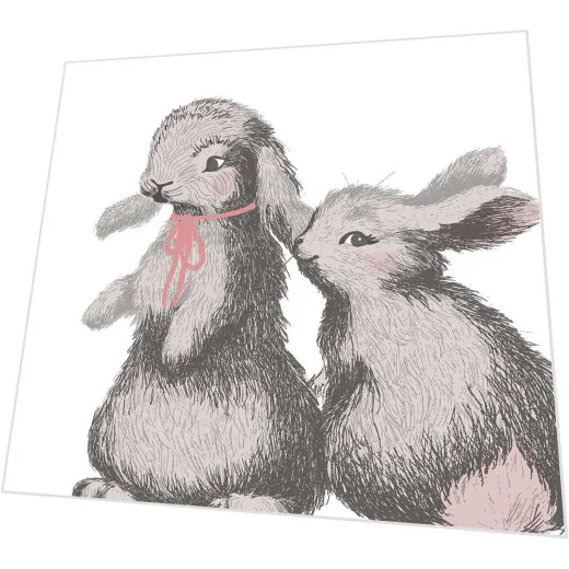 Servietten gestanzt Bio - Hasen