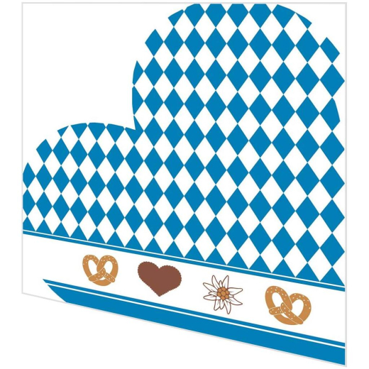 Servietten gestanzt - Bayrisches Herz