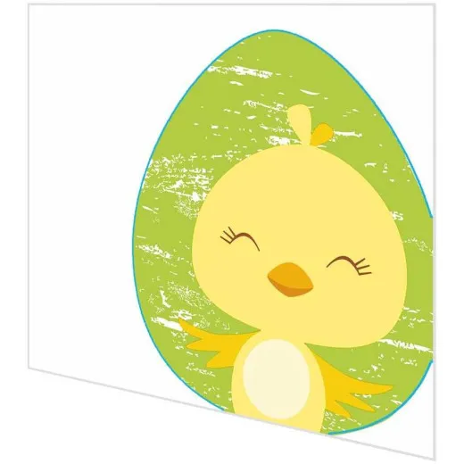 Servietten gestanzt - Huhn im Ei