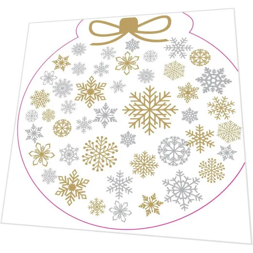 Servietten gestanzt - Schneeflocken-Kugel