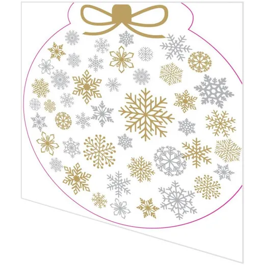 Servietten gestanzt - Schneeflocken-Kugel