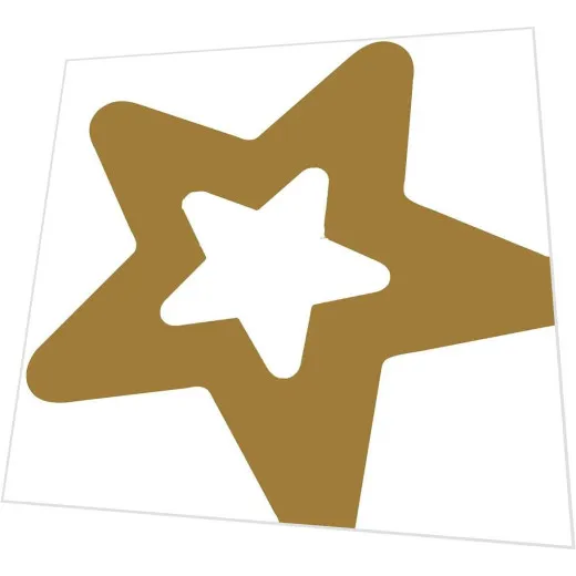 Servietten gestanzt - Goldener Stern