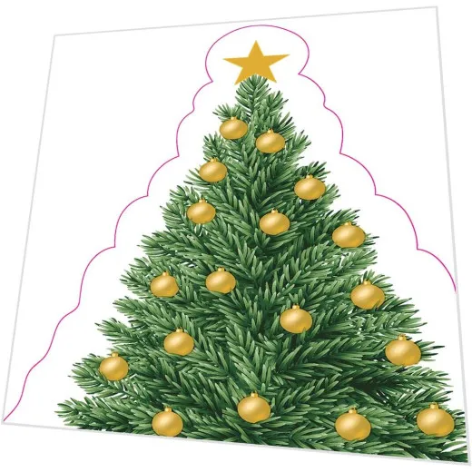 Servietten gestanzt - Weihnachtsbaum