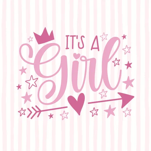 Servietten - Girl rosa