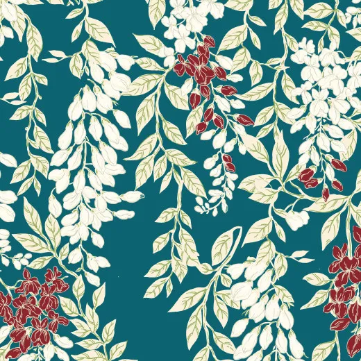 Servietten - Glycine auf Blaugrün Servietten - Glycine auf Blaugrün