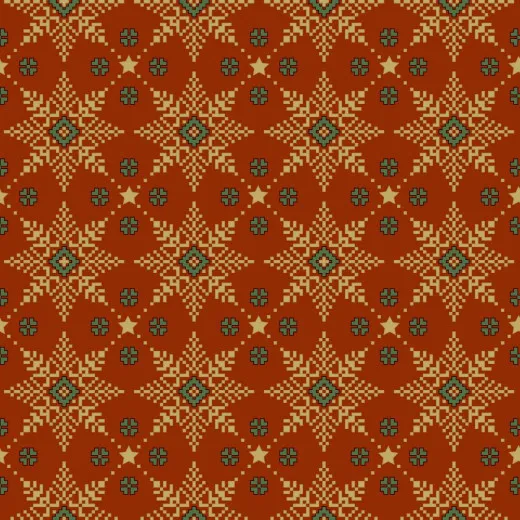 Servietten - Goldener Schnee auf rot