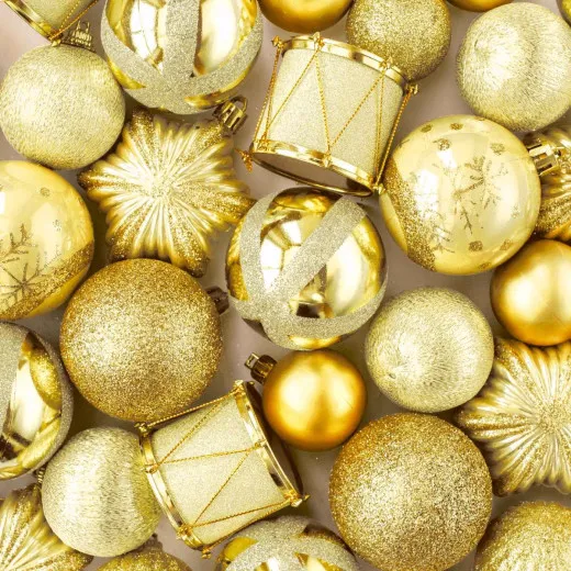 Napkins - Gold Baubles