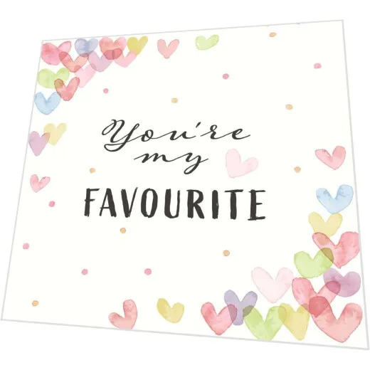 Servietten - Herzen und Favourite