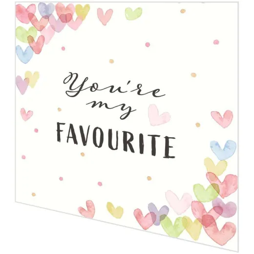 Servietten - Herzen und Favourite