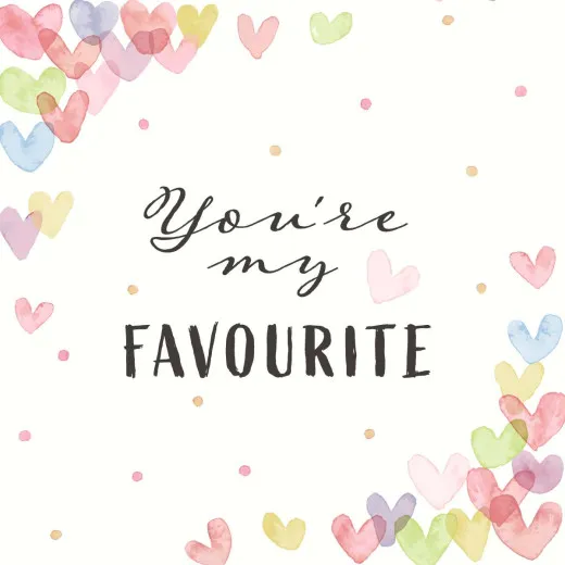 Servietten - Herzen und Favourite