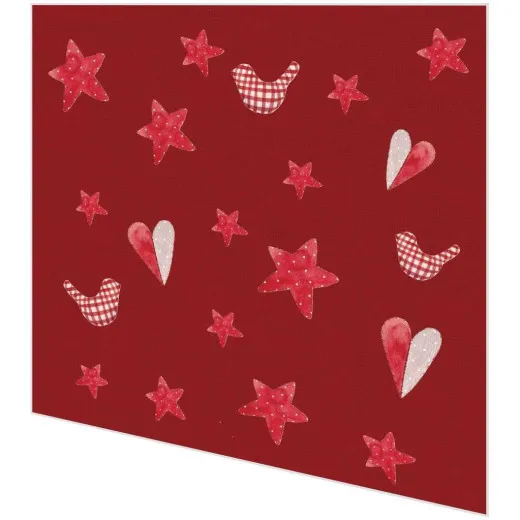 Servietten - Herzen-Stern-Muster