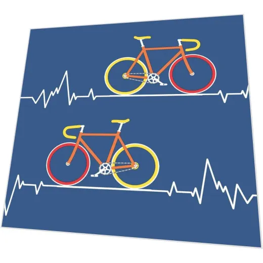 Servietten - Herzschlag Fahrrad blau