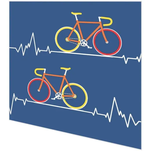 Servietten - Herzschlag Fahrrad blau