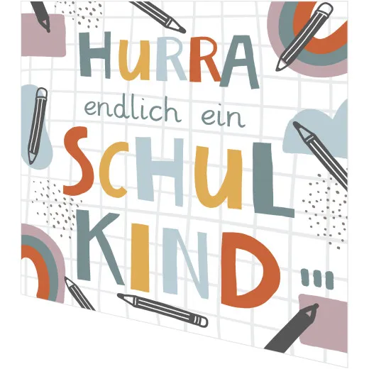 Servietten - Hurra endlich ein Schulkind