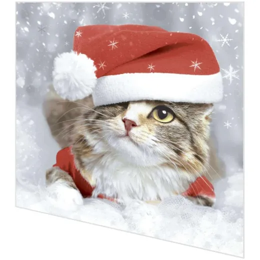 Servietten - Katzen-Weihnachten